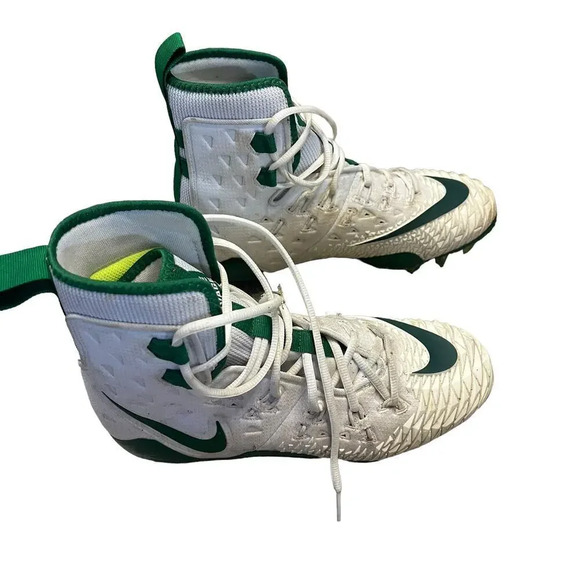 Nike Force Savage Elite TD High Top Football Cleats White/Green Men\'s Size 8.5‎ main image 4